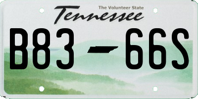 TN license plate B8366S