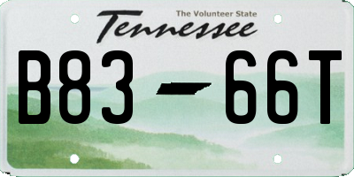 TN license plate B8366T