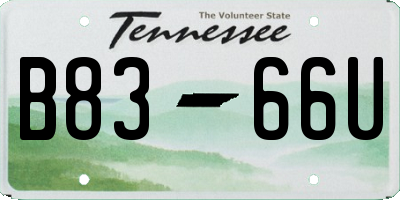 TN license plate B8366U