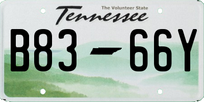 TN license plate B8366Y