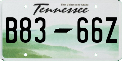 TN license plate B8366Z