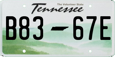 TN license plate B8367E