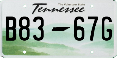 TN license plate B8367G