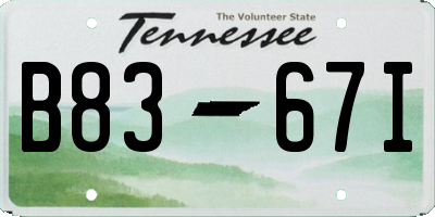 TN license plate B8367I