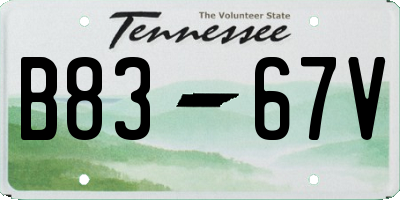 TN license plate B8367V