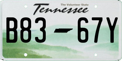 TN license plate B8367Y