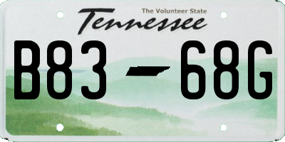 TN license plate B8368G