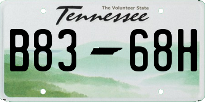 TN license plate B8368H