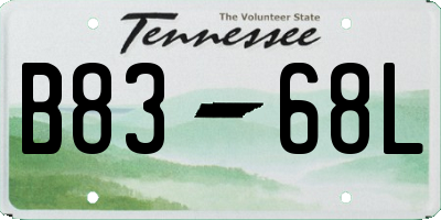 TN license plate B8368L