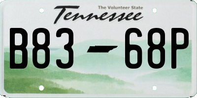 TN license plate B8368P