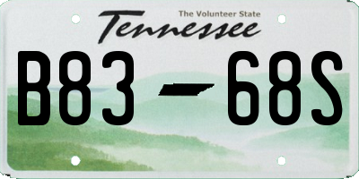 TN license plate B8368S