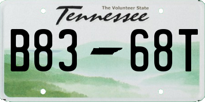 TN license plate B8368T