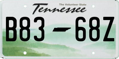 TN license plate B8368Z