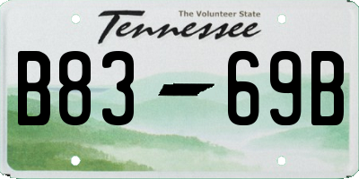 TN license plate B8369B