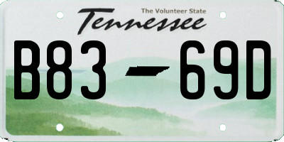TN license plate B8369D