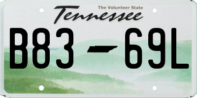 TN license plate B8369L