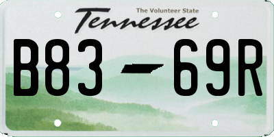 TN license plate B8369R