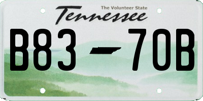 TN license plate B8370B