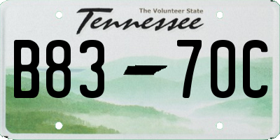 TN license plate B8370C