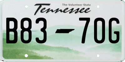 TN license plate B8370G