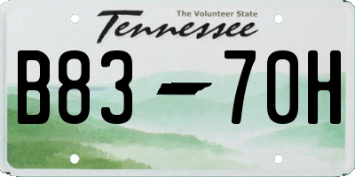 TN license plate B8370H