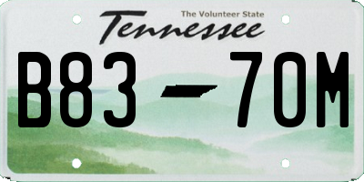 TN license plate B8370M