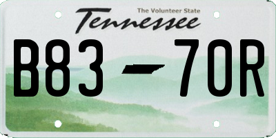 TN license plate B8370R