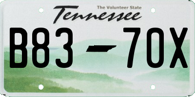 TN license plate B8370X