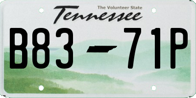 TN license plate B8371P