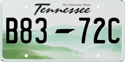 TN license plate B8372C