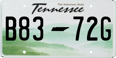 TN license plate B8372G