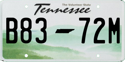 TN license plate B8372M