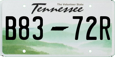TN license plate B8372R