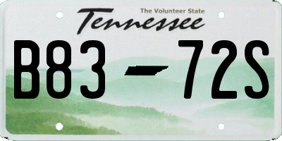 TN license plate B8372S