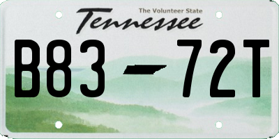 TN license plate B8372T