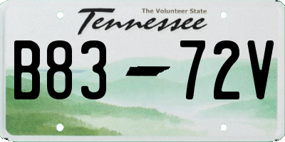 TN license plate B8372V