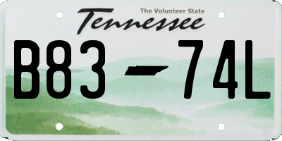 TN license plate B8374L
