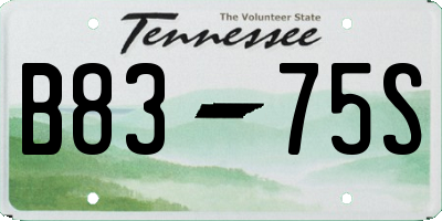 TN license plate B8375S