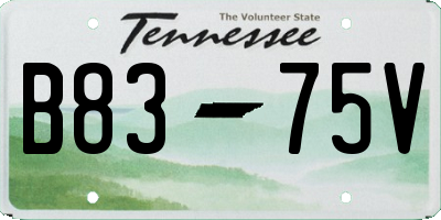 TN license plate B8375V