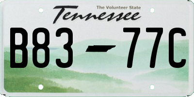 TN license plate B8377C