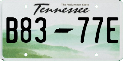 TN license plate B8377E