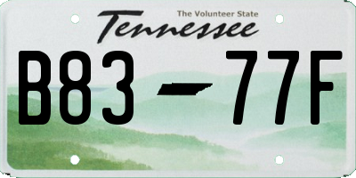 TN license plate B8377F