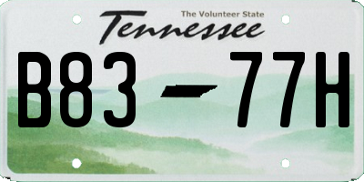 TN license plate B8377H