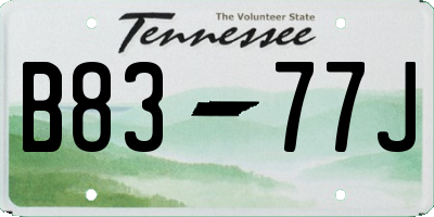 TN license plate B8377J