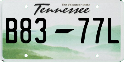 TN license plate B8377L
