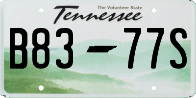TN license plate B8377S