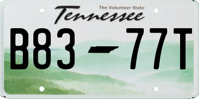 TN license plate B8377T
