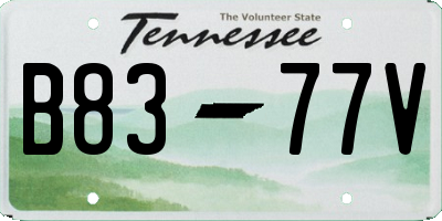 TN license plate B8377V