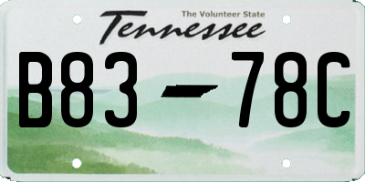 TN license plate B8378C