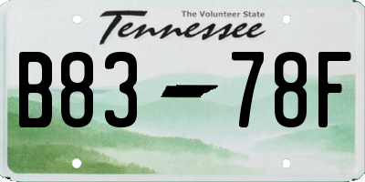 TN license plate B8378F
